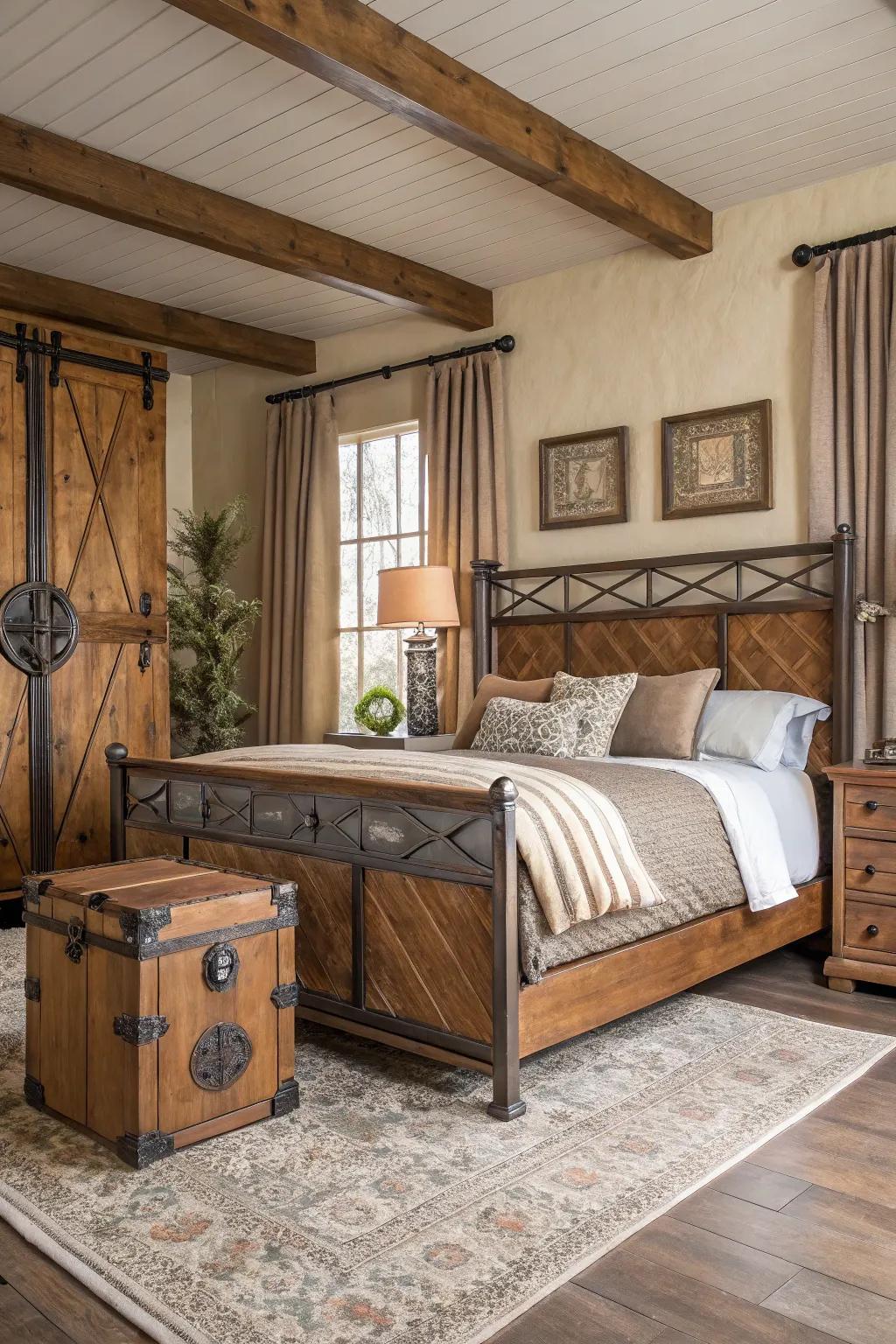 A balanced blend of materials creates a harmonious aesthetic.