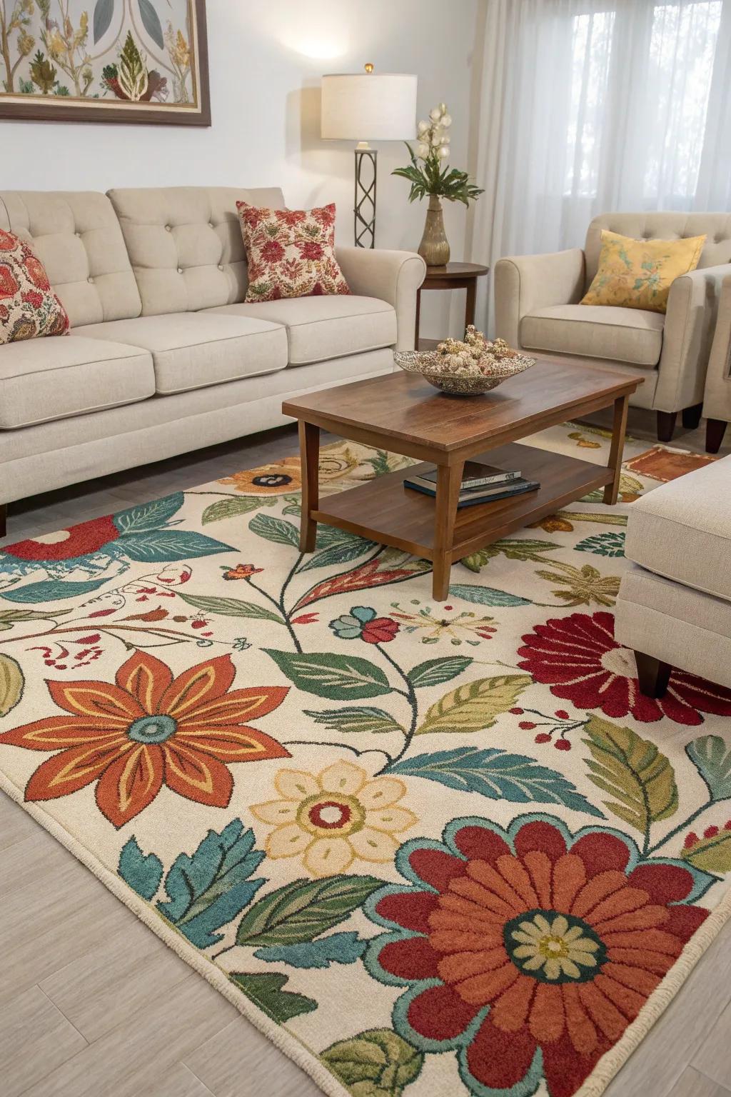 Statement rugs function as artistic focal points in any space.