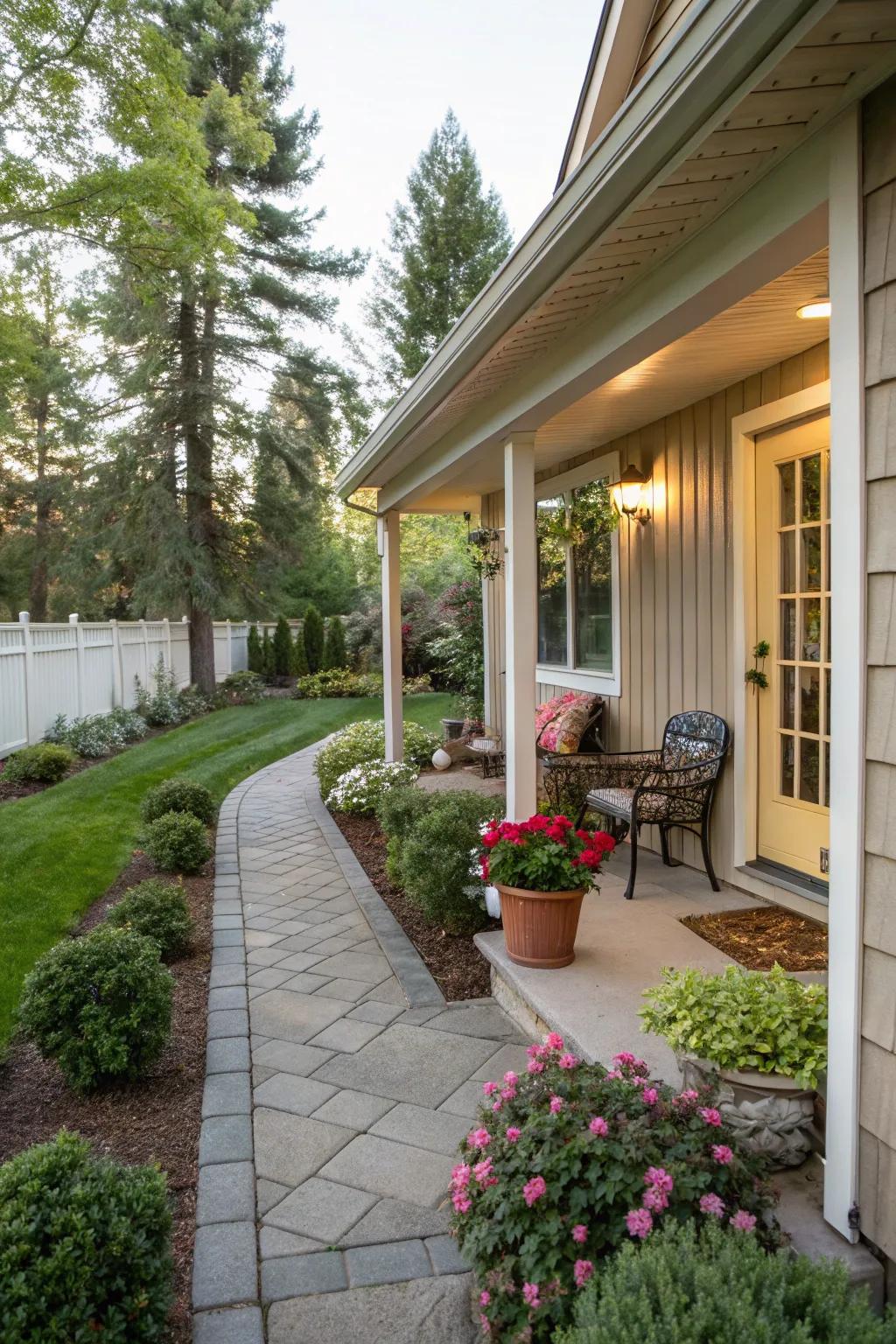 A separate entrance enhances privacy and autonomy.