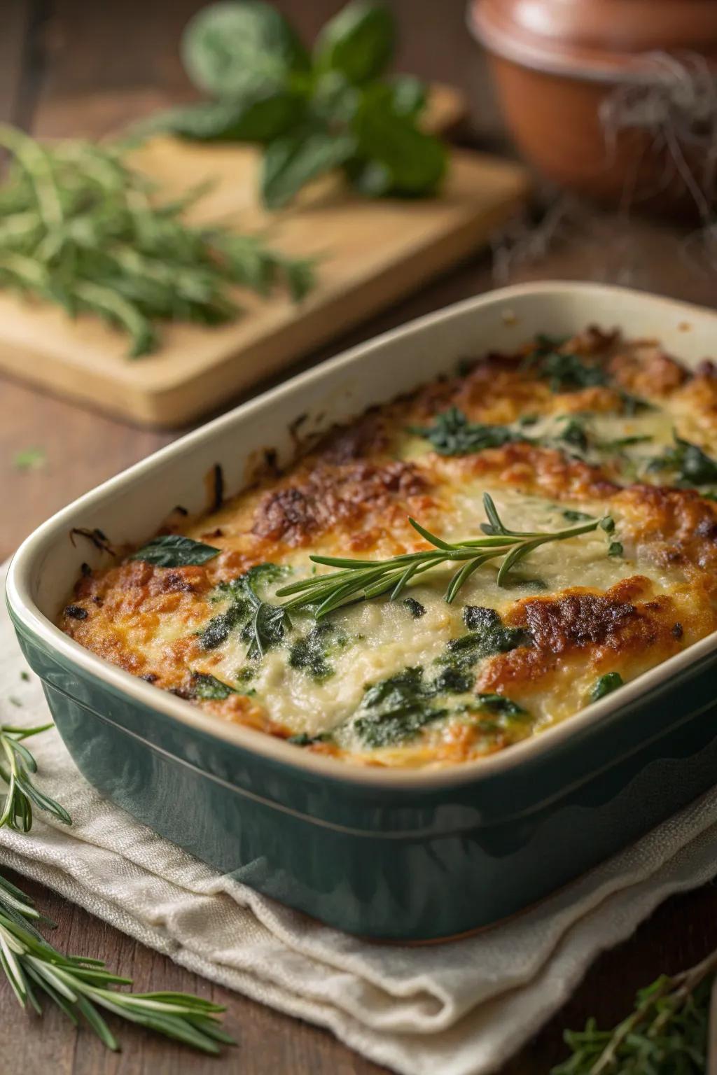Sumptuous creamed spinach delivers a comforting yet sophisticated touch.