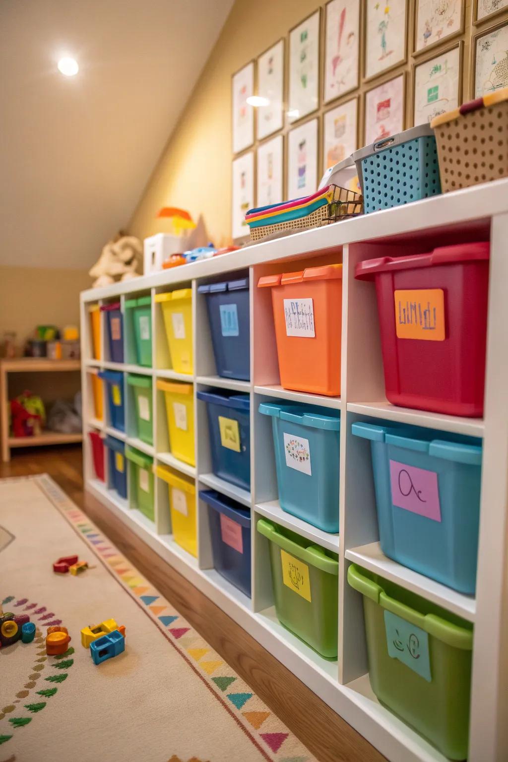 Tags enhance clarity and charm to storage.