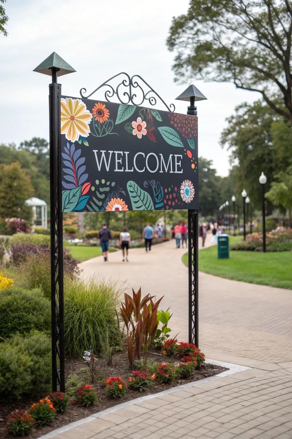 Welcome guests with a personalized sign that sets the tone for your event.