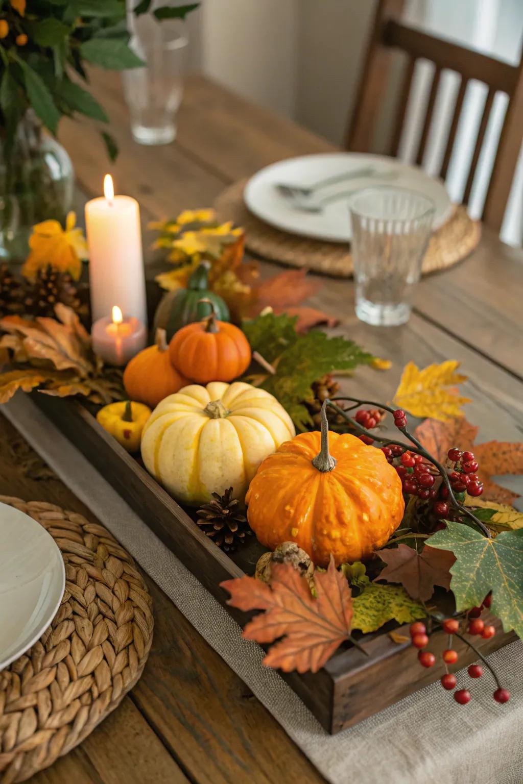 Seasonal decorations deliver autumn's colors directly to your setting.