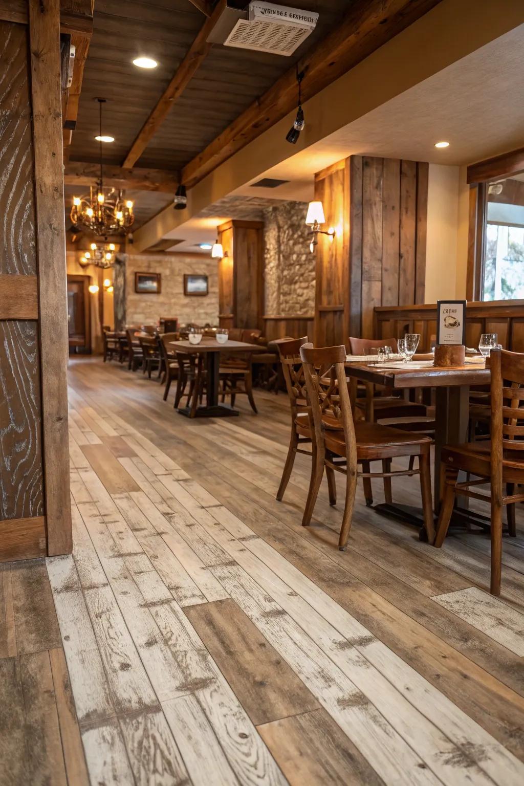 Faux timber grain finish provides the warmth of genuine wood.