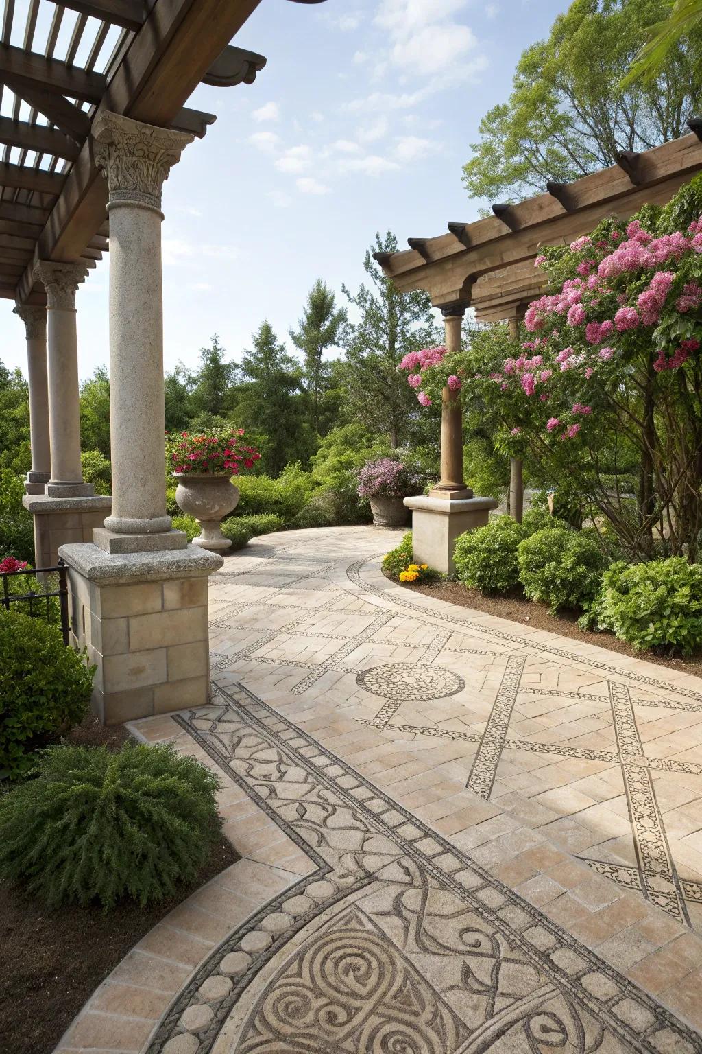Flagstones lend both practicality and visual allure to your patio.