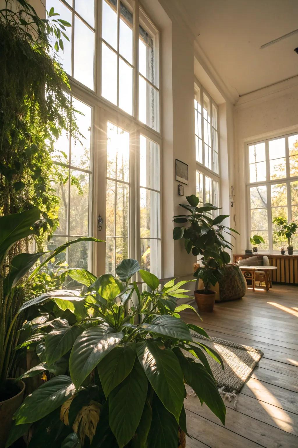 Soak your plants in natural light for strong growth.