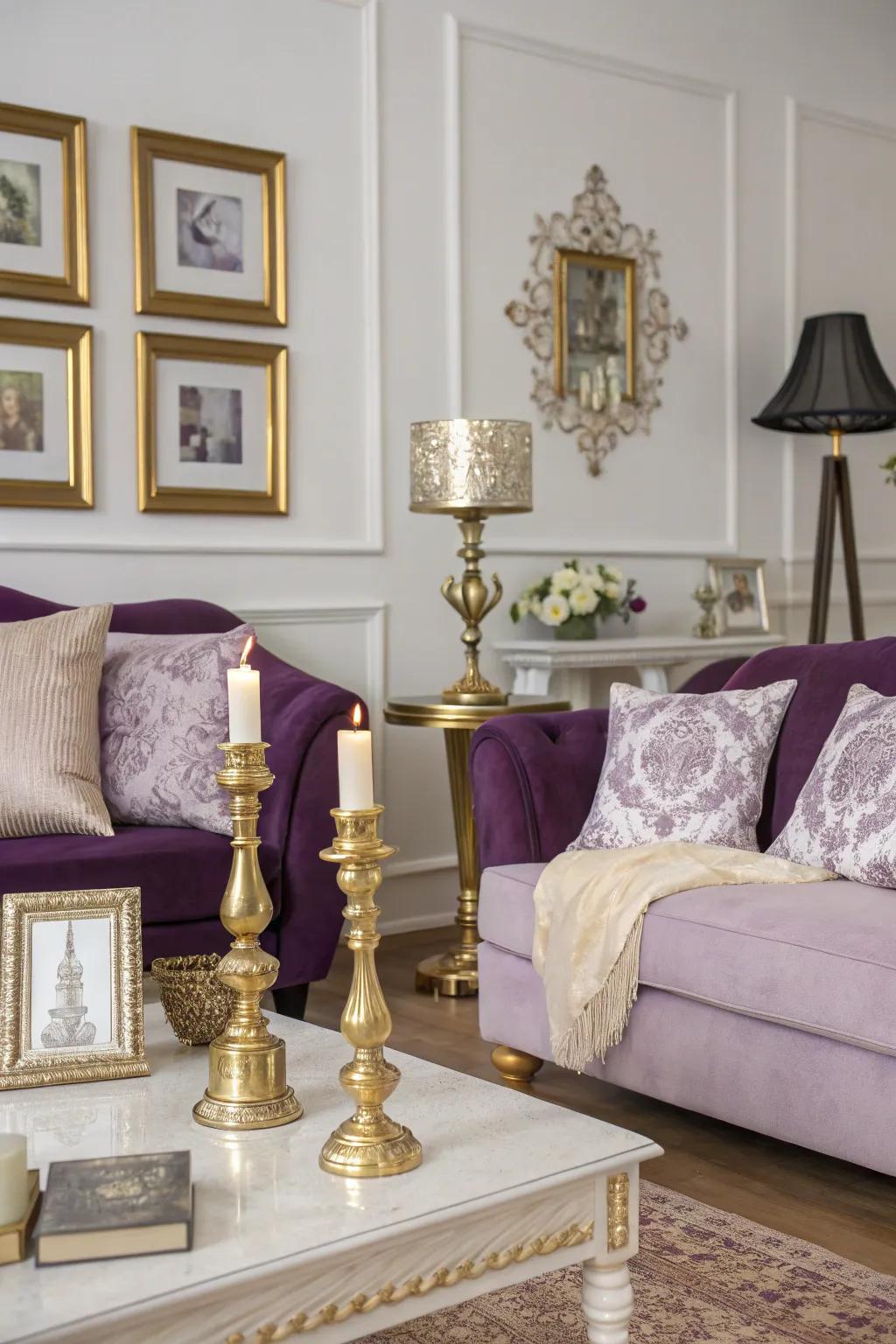 Gold accents introduce warmth and sophistication to your decor.