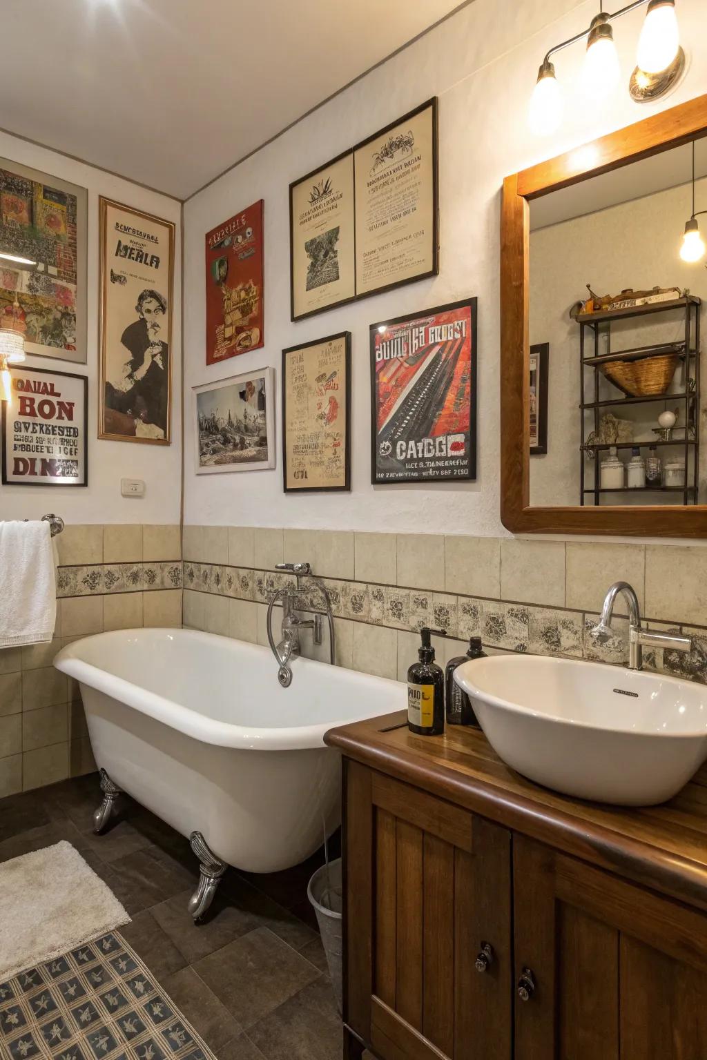 Mid-century fixtures impart a singular, stylish edge to your bathroom.