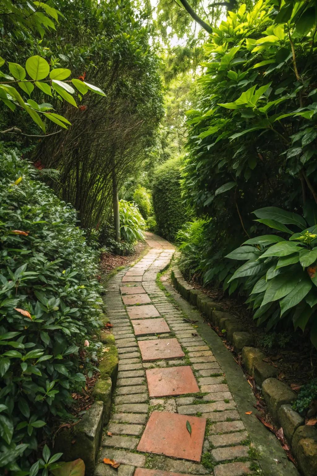 Striking borders deliver structure and charm to garden walkways.
