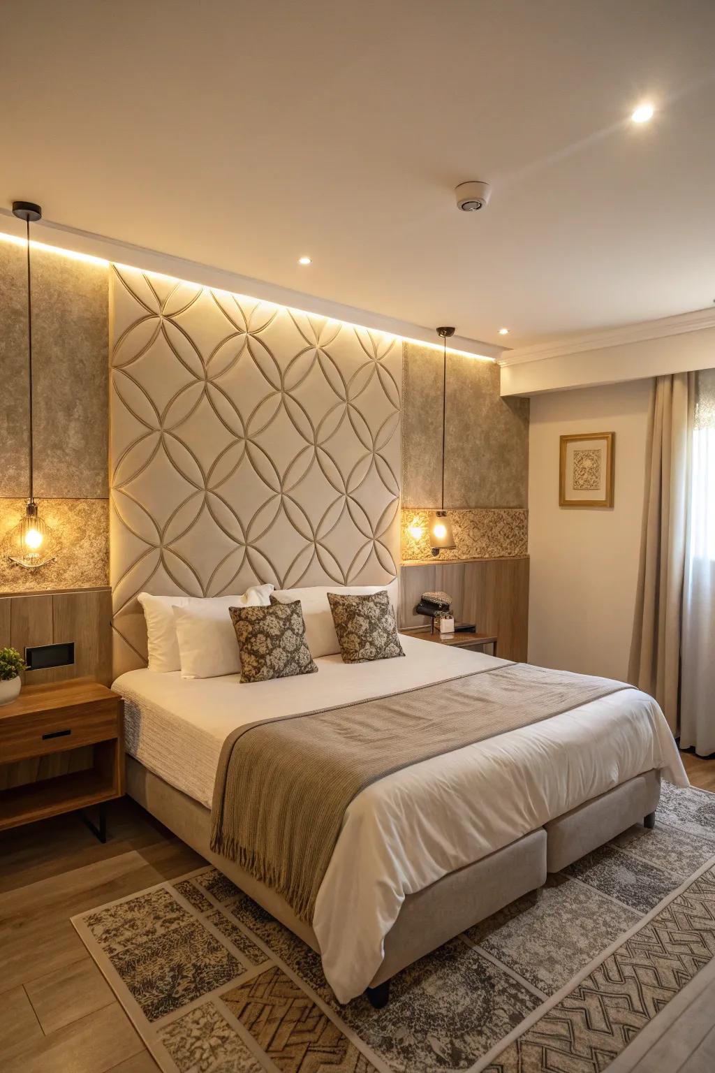 Gentle lighting sets the ideal romantic mood.