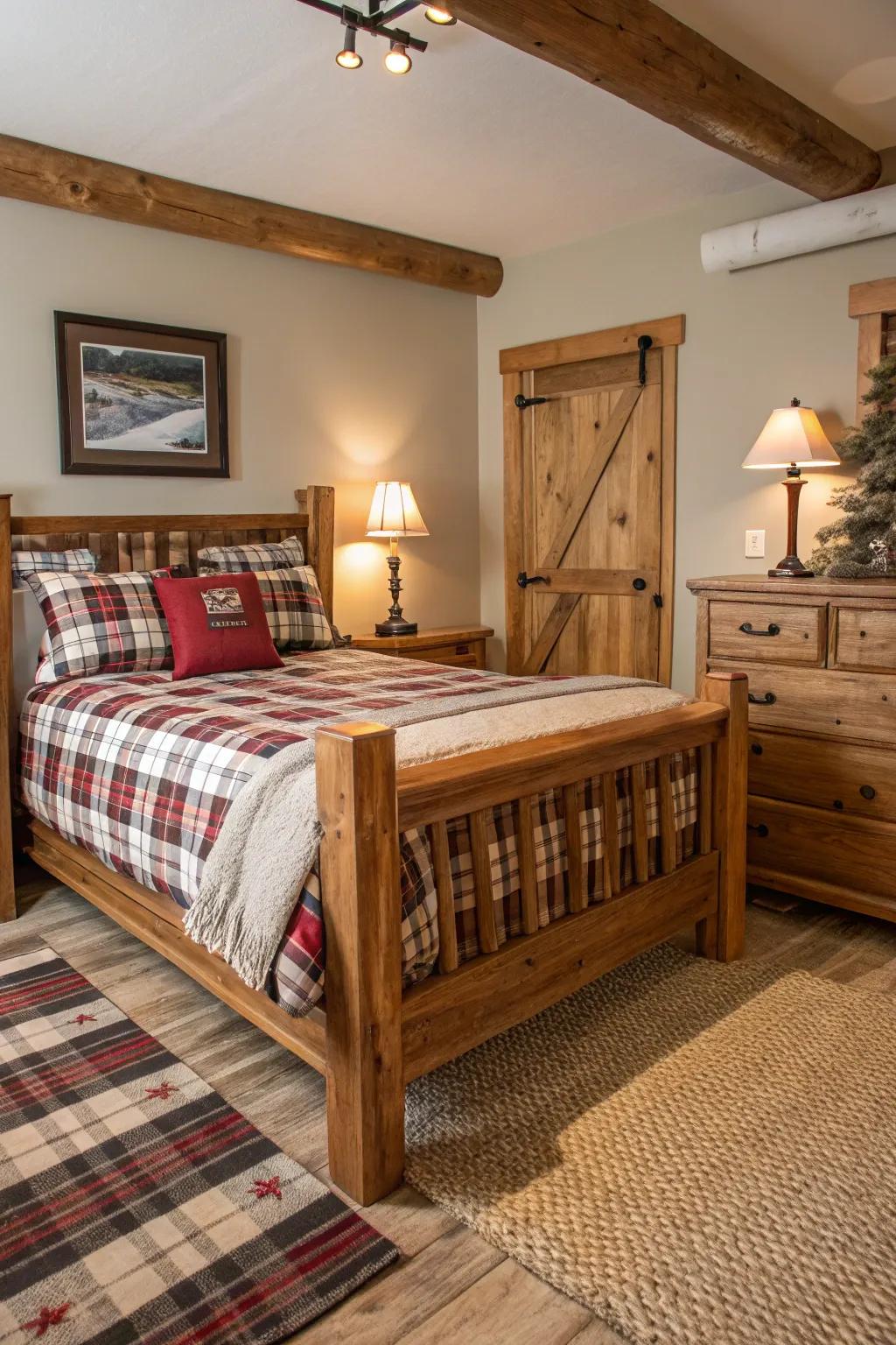 Tartan bedding combines heritage with snug comfort.