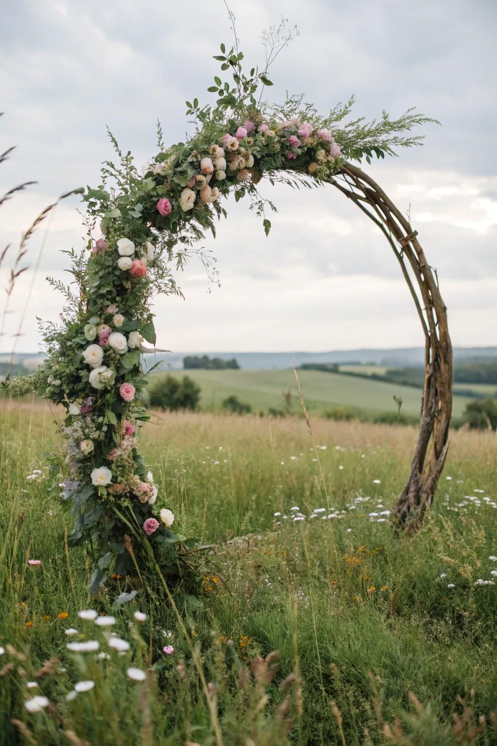 A symbolic cyclical arch, embodying the eternal bond of love.