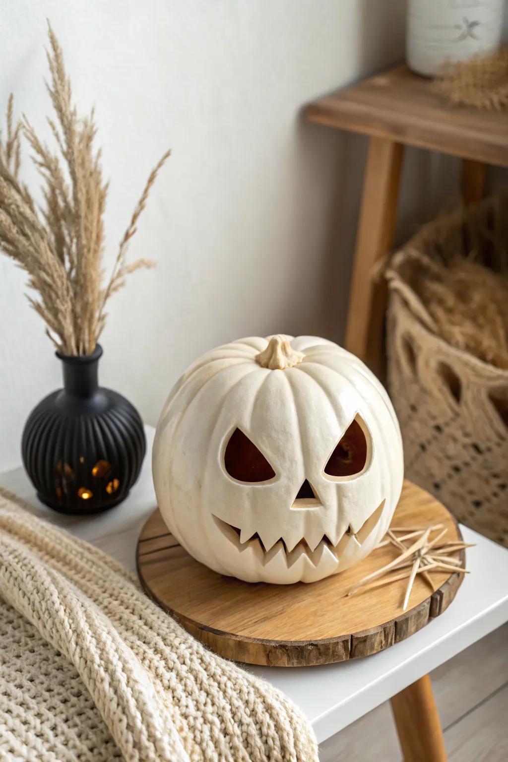 Peer into the haunting empty eyes of Halloween's most artistic creation. 🎃✨