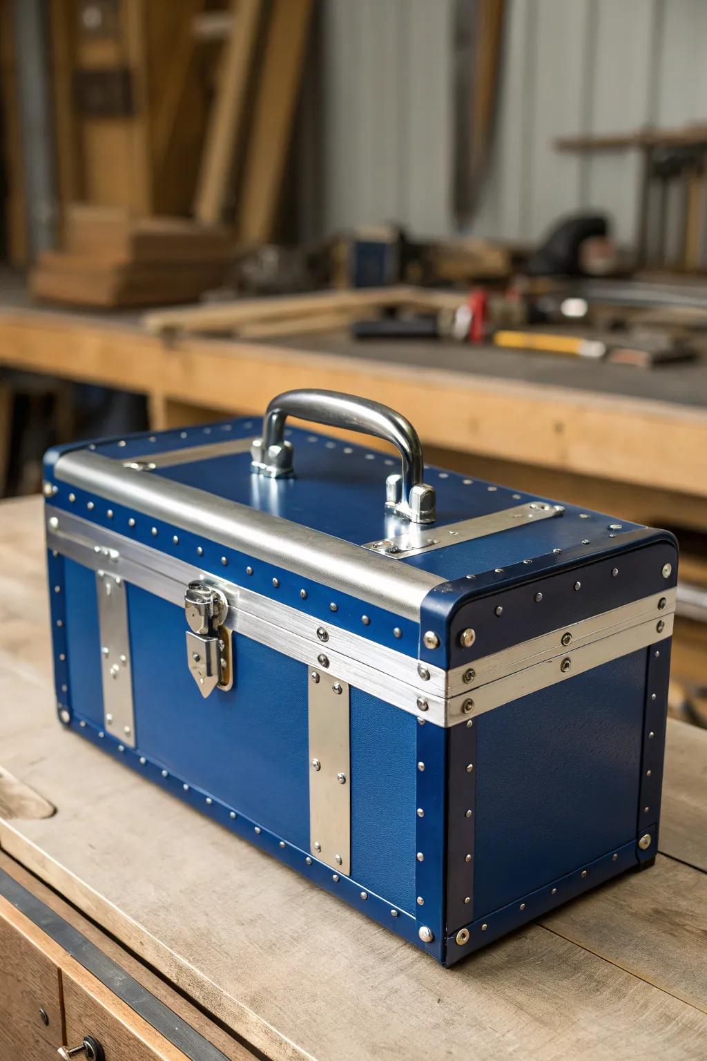 Forge your quintessential workshop ally embracing this refined, resilient DIY metal tool chest.