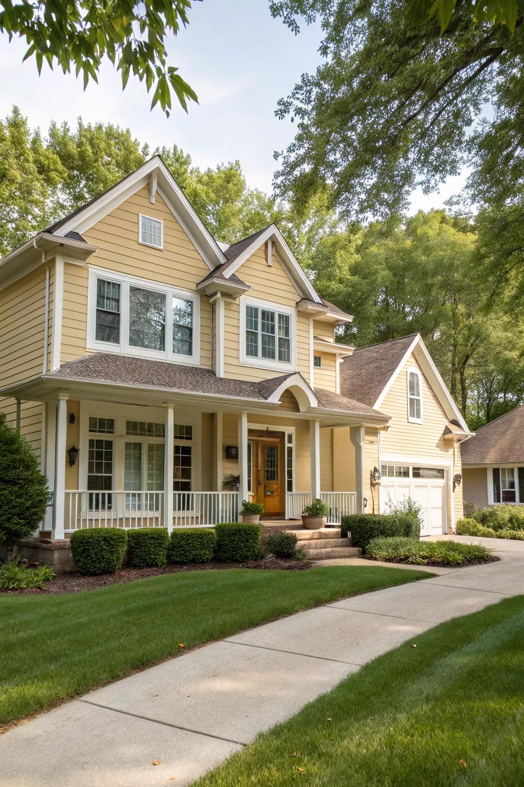 Welcoming neutral outer wall finish for a versatile and inviting visual.