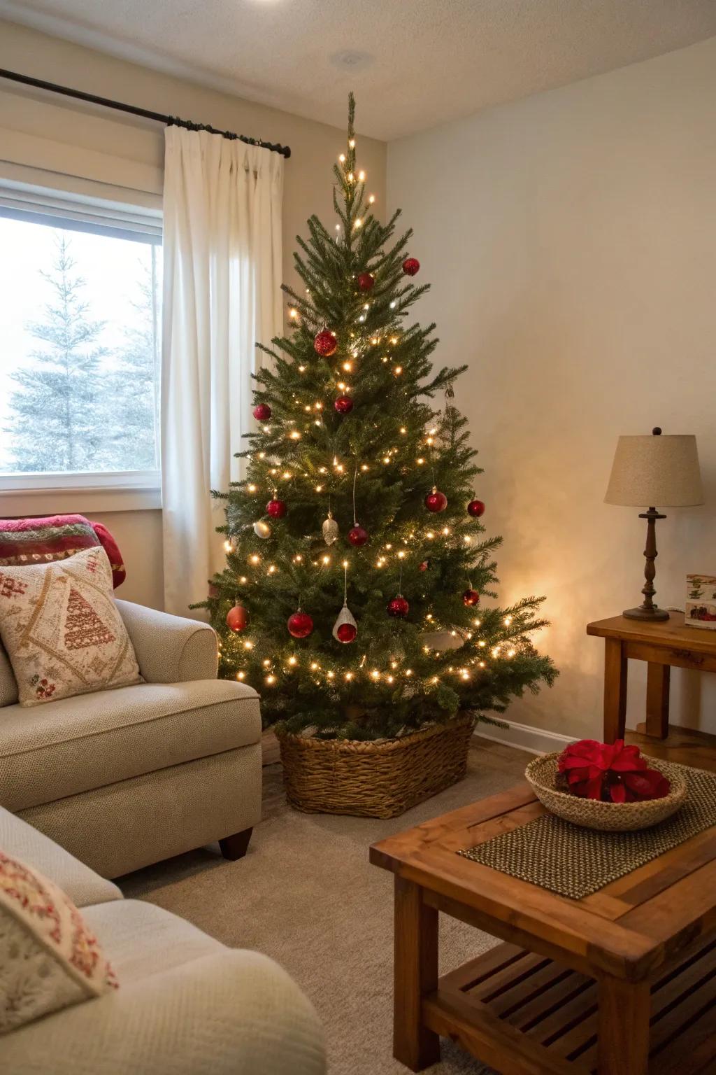 A small Christmas tree is big on impact.