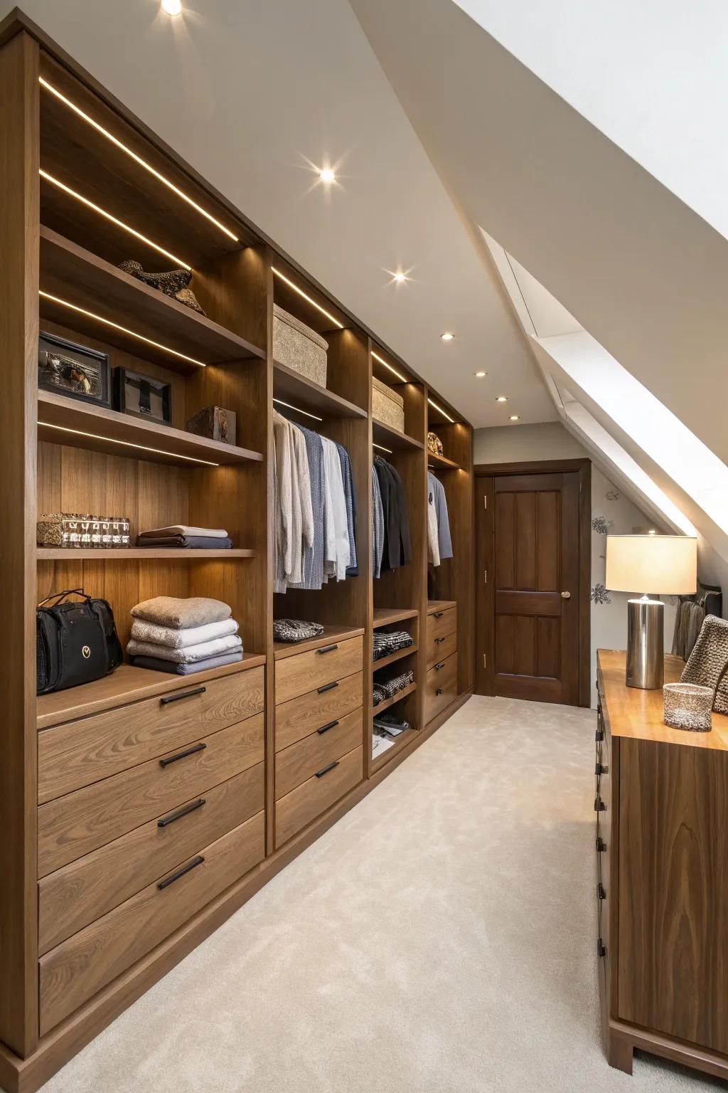 A custom fit ensures every part of your sloped ceiling closet is used.