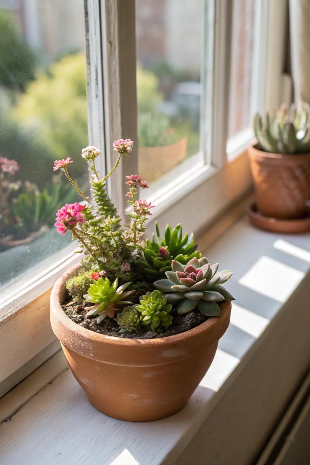 Clay pots bring a natural feel to your decor.