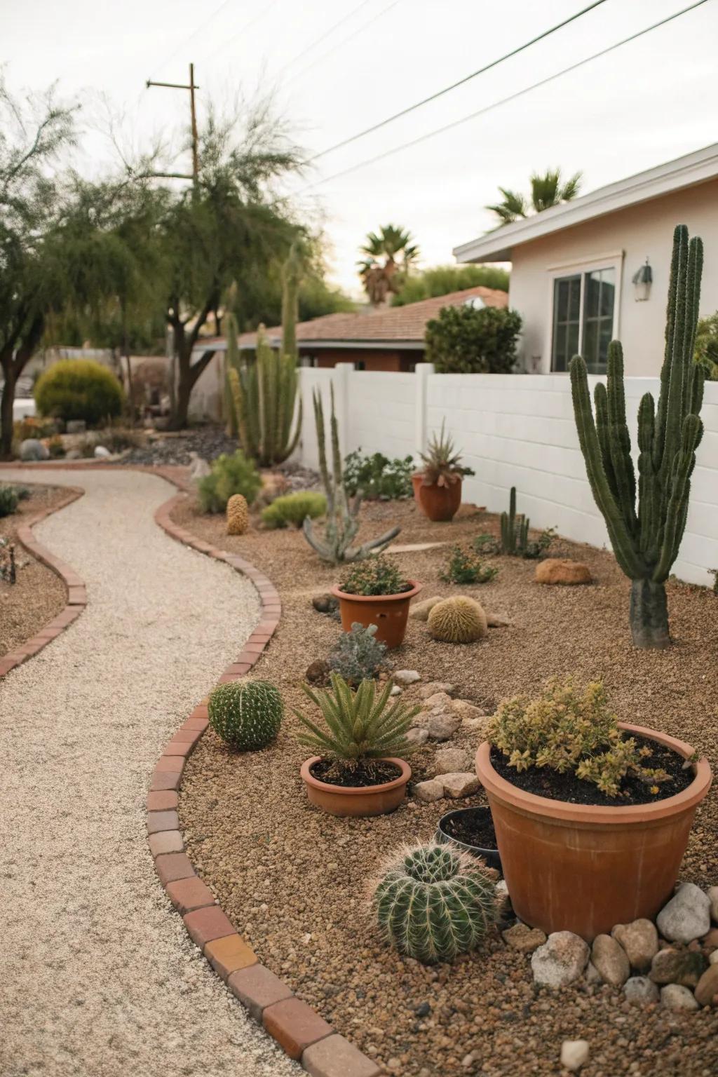 Earth tone palette creating a cohesive and calming landscape.