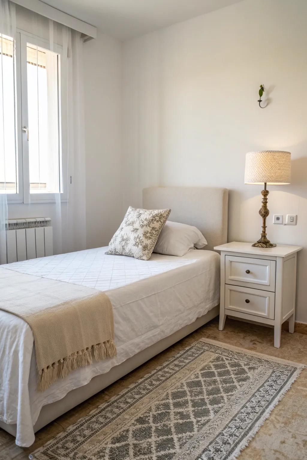 Embrace simplicity for a clutter-free and calming space.