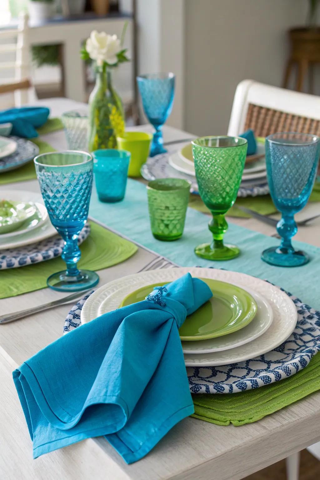 A striking color palette adds a vibrant touch.