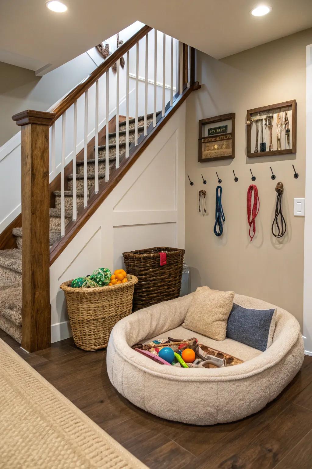 Design a snug corner for your beloved pet.