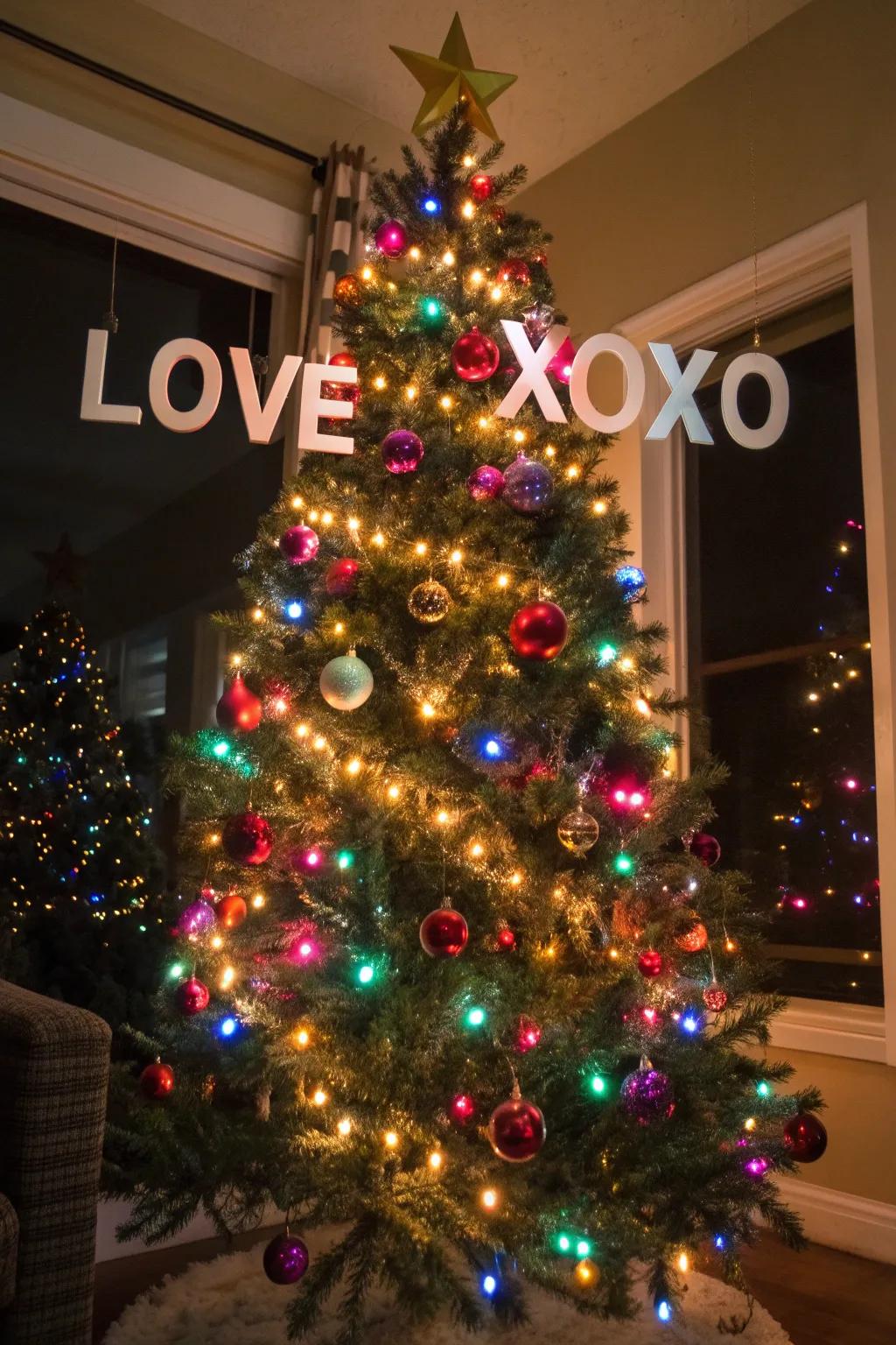 Spell out your love with romantic words on your tree.