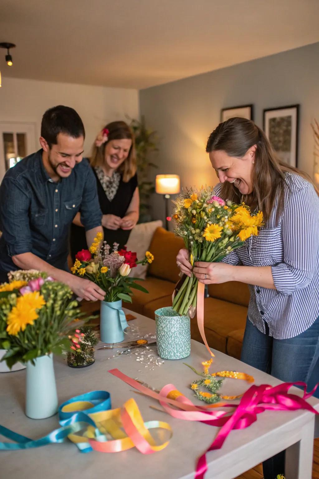 Produce stunning floral displays with those you hold dear.
