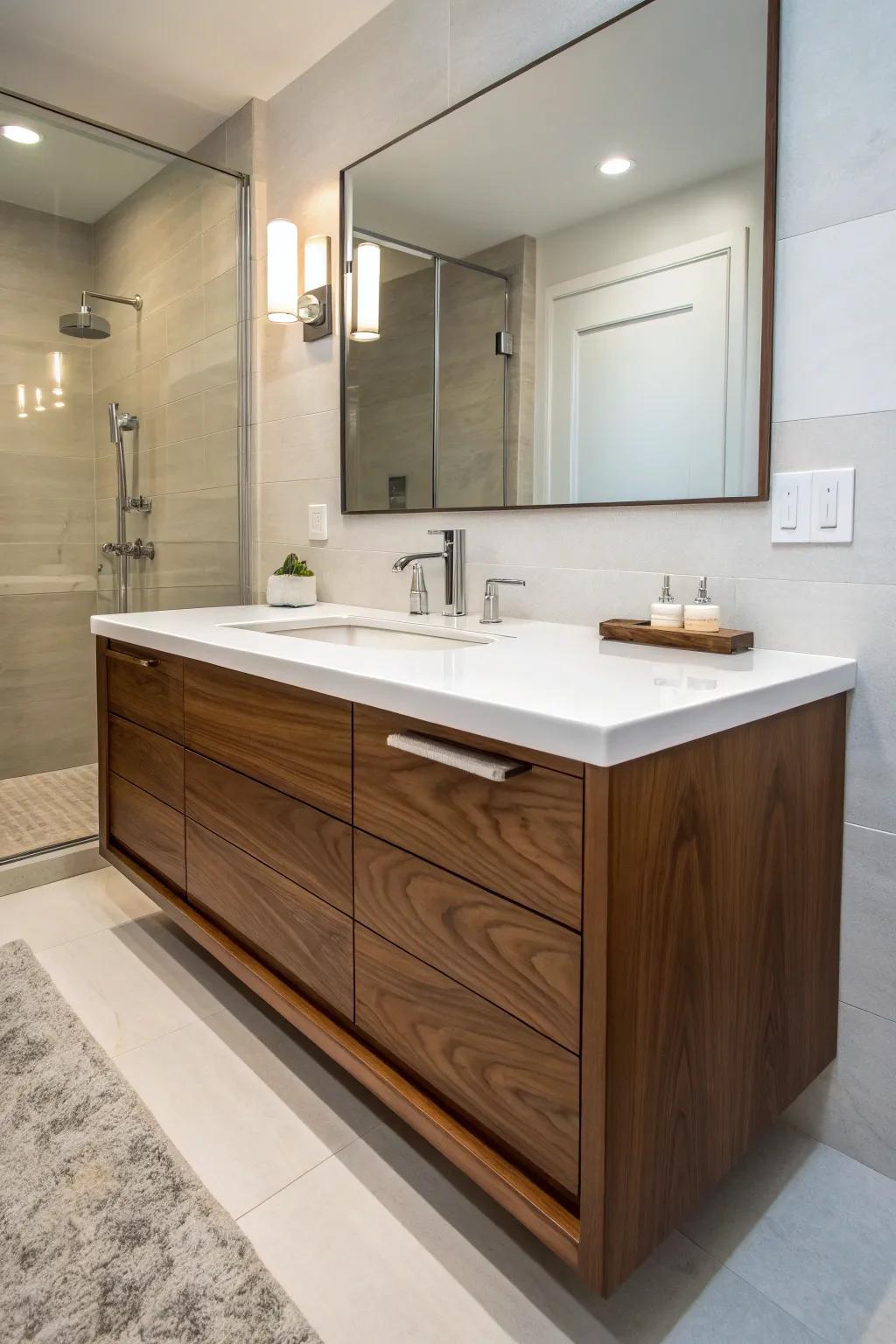 The best mix of nutwood and snow for a fresh, tidy look.