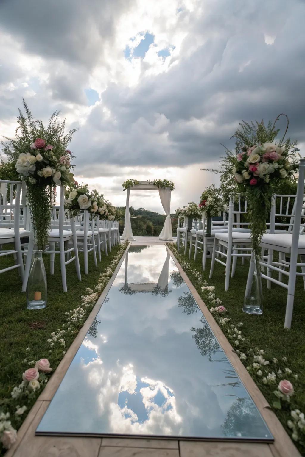 An exquisite reflective runner reflecting loveliness from every viewpoint.