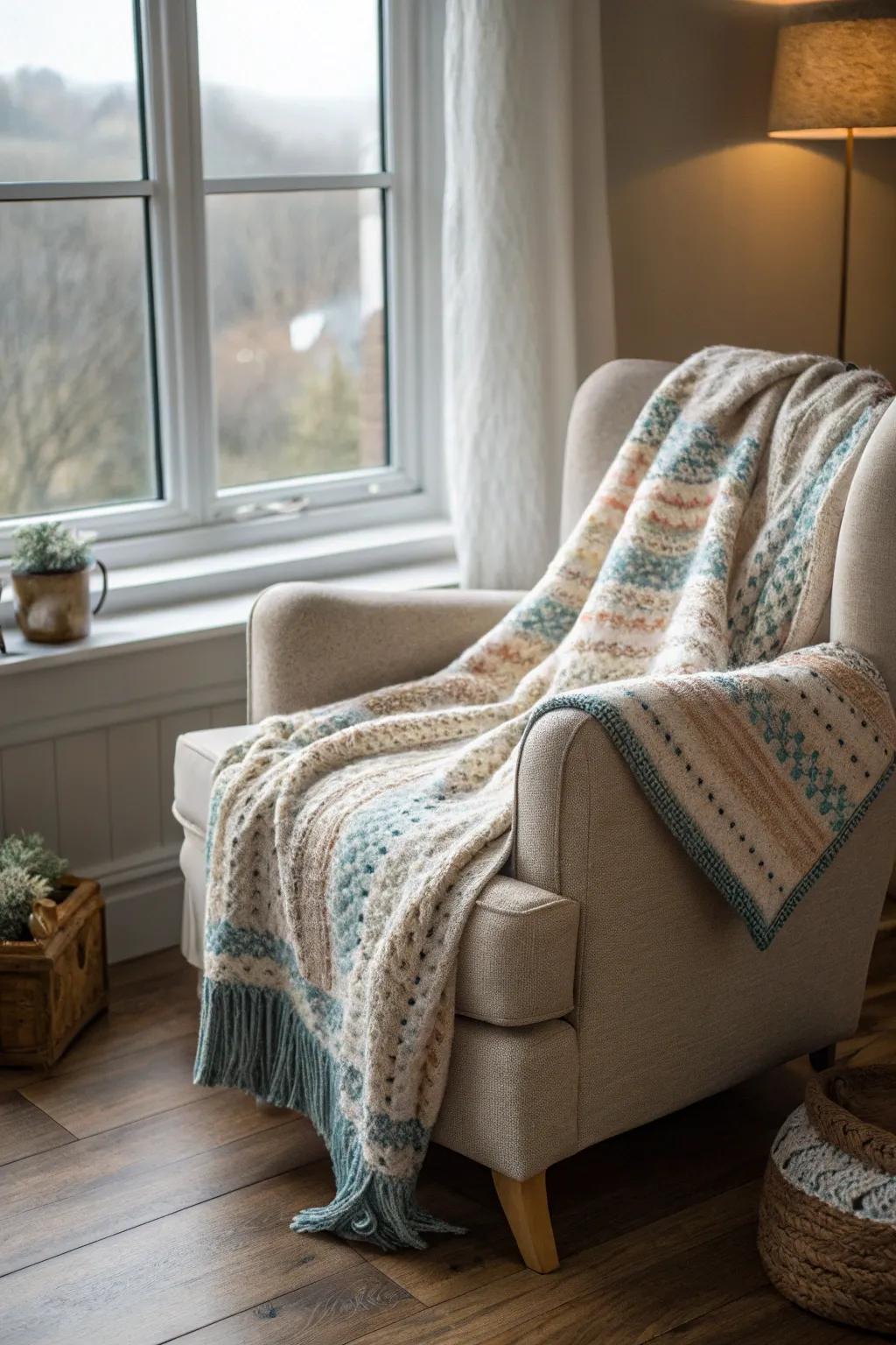 A cozy blanket for warmth and comfort.