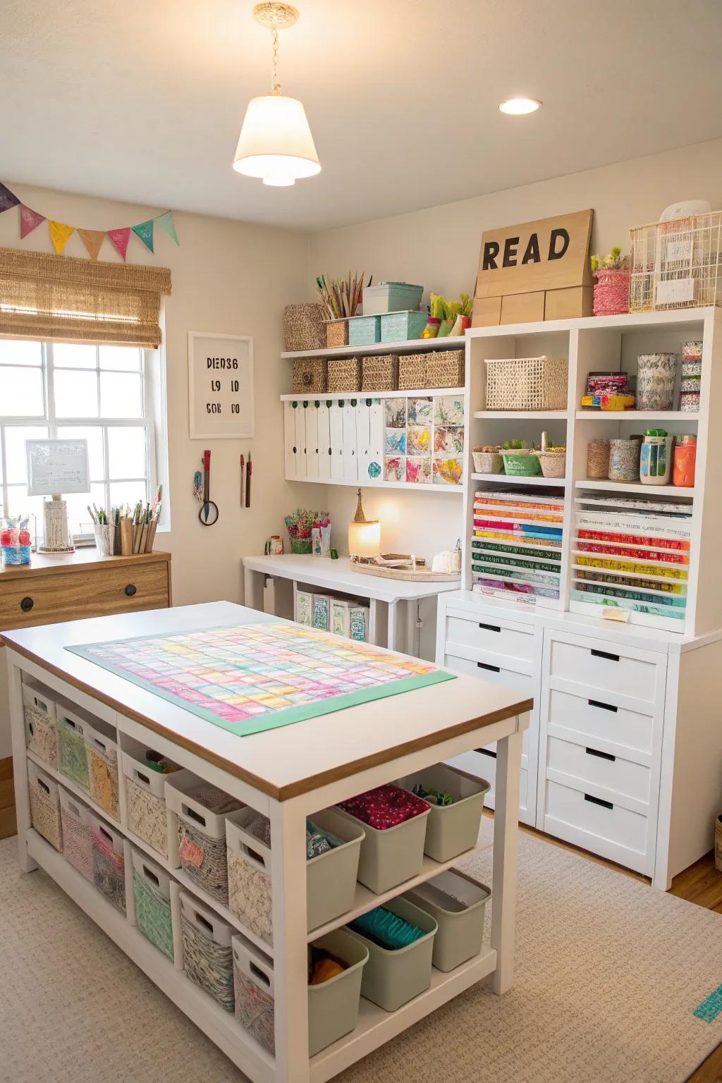 Let your creativity flourish in a craft room.