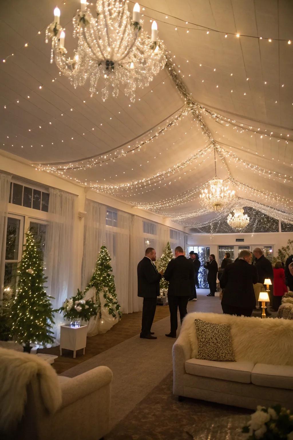 Candelabras and strand lights introduce a magical shimmer to your event.