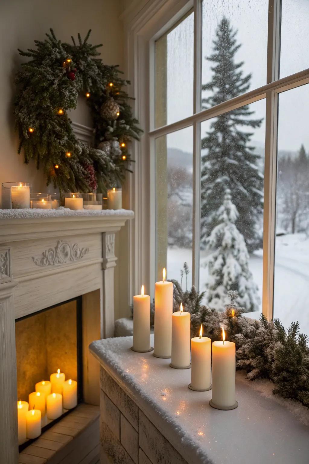 Tapers amplify warmth and comfort within your winter setting.