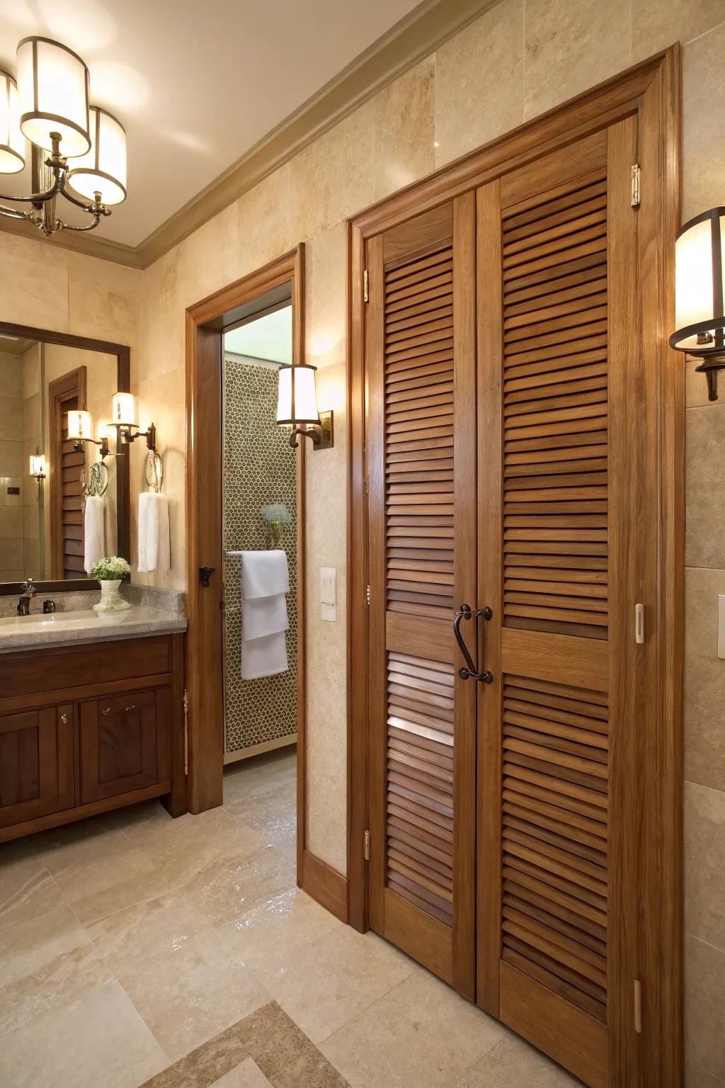 Slatted wood sections ensure both privacy and visual interest.