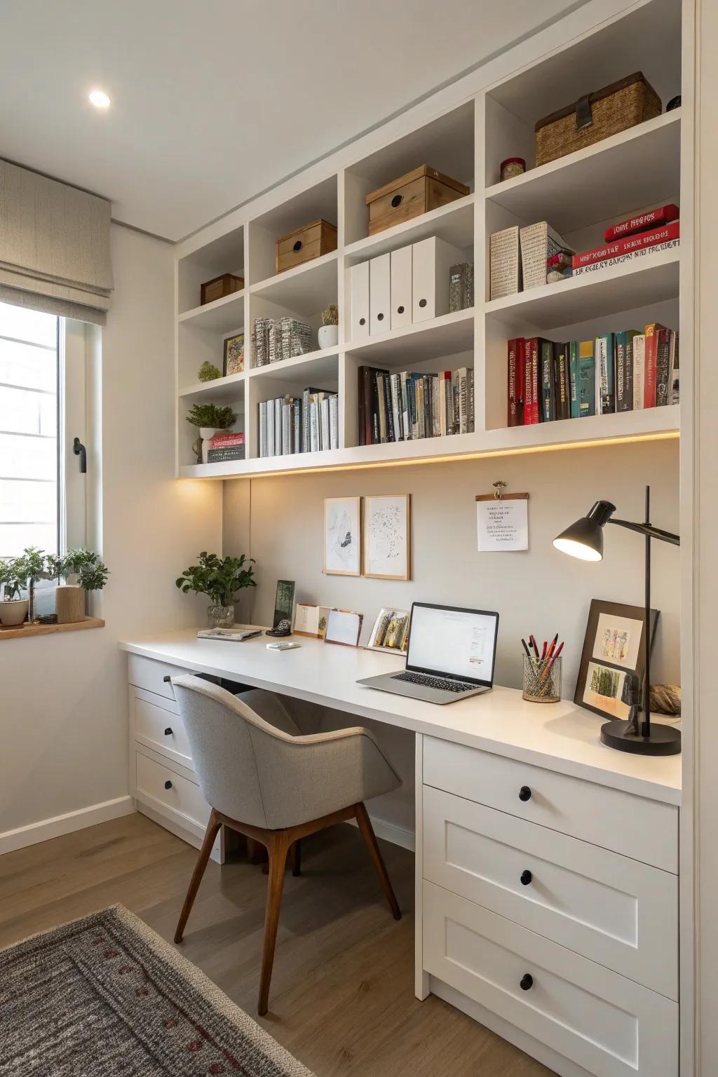 An organized workspace encourages mental clarity and greater productivity.