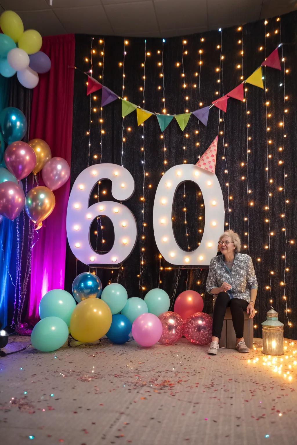 Preserve moments with a creatively themed backdrop.