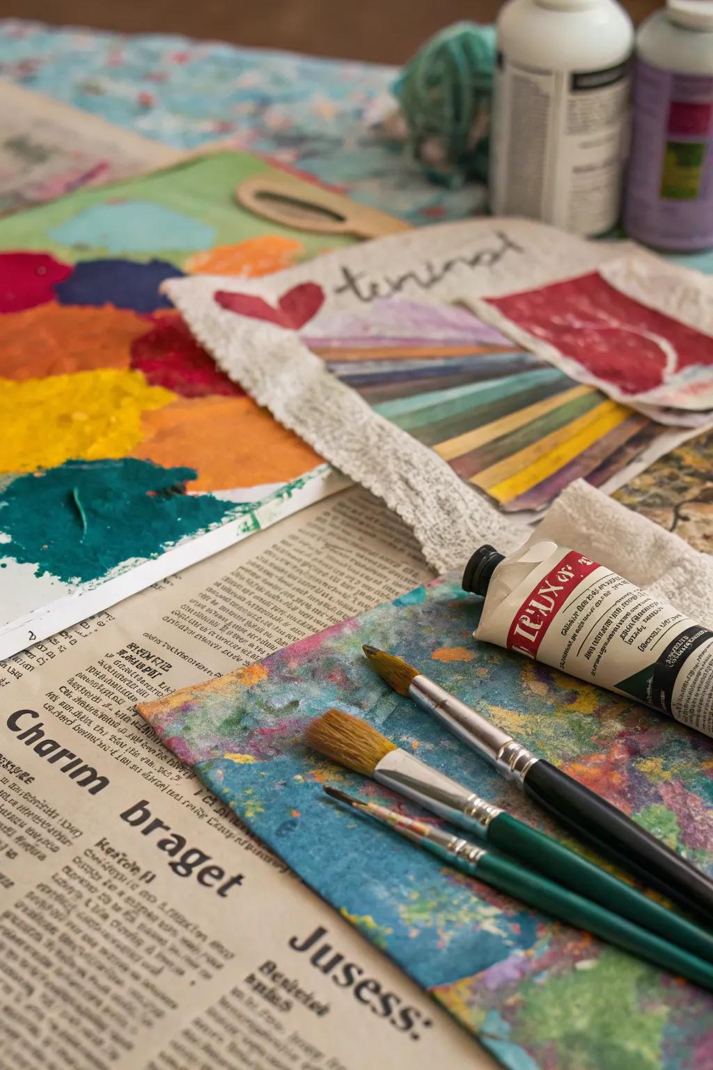 Probe the miscellaneous charm of harmonized elements artistic backdrops. <strong><em>Embrace the harmonious blend of the unexpected.</em></strong>” loading=”lazy” class=”pimg”>
	</picture><figcaption>Probe the miscellaneous charm of harmonized elements artistic backdrops. <strong><em>Embrace the harmonious blend of the unexpected.</em></strong></figcaption></figure>
<p>Unite diverse media such as acrylics, printed press snips, and even textile remnants for an assorted backdrop. It represents an exceptional avenue to repurpose items and enrich your art with singular textures. <strong><em>It’s a symphony of textures and tales waiting to be told.</em></strong></p>
<h3>You might like:</h3>
<ul class=