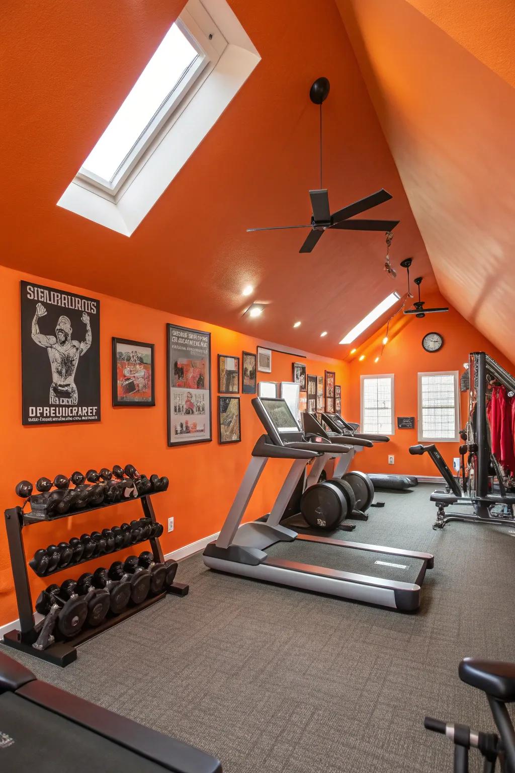 Bright colors give energy and lift the mood of your workout area.