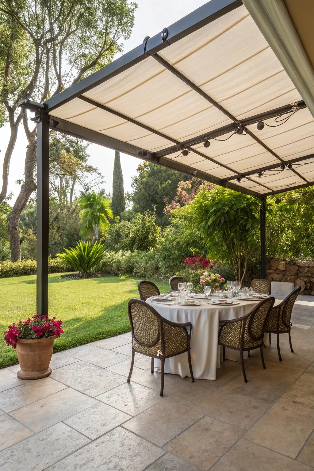 Delight in versatile shade through self-supporting sunshades.