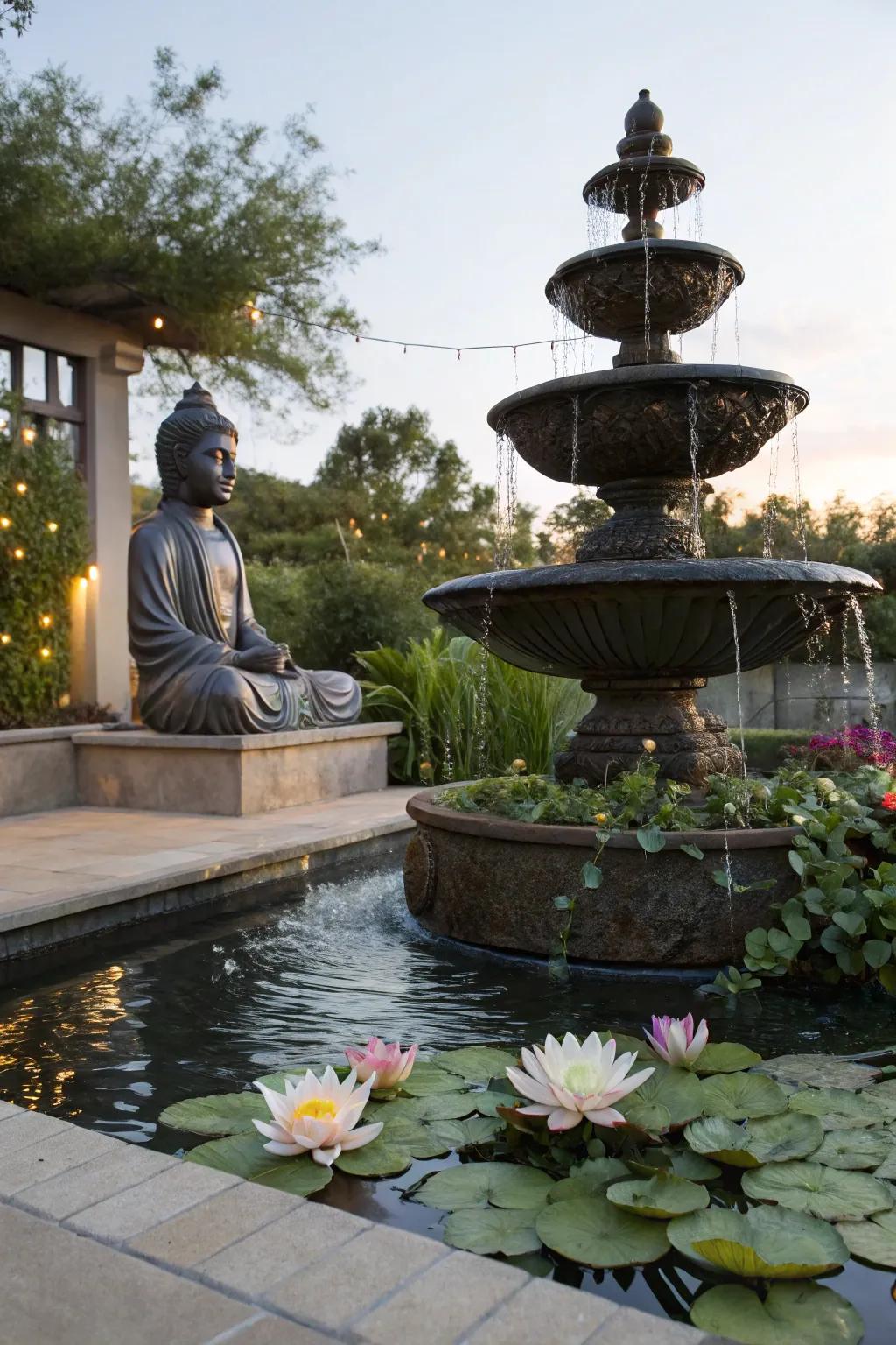 Achieve harmony and equilibrium within your garden through a Zen reflection cascade.