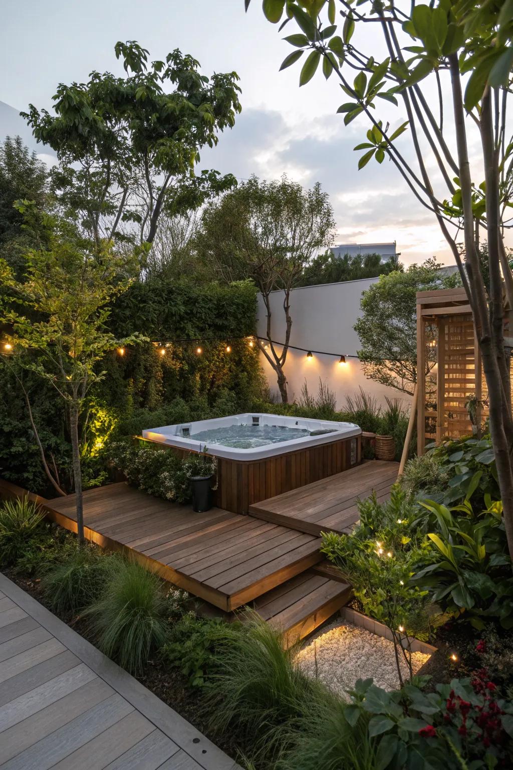 Raw elements can easily mix your patio into the scenery.