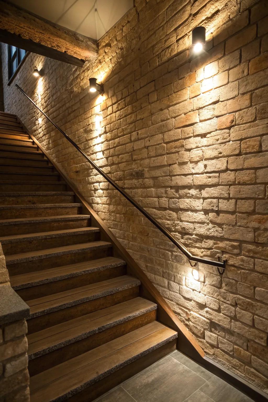 Emphasize textures with well-placed feature lighting.