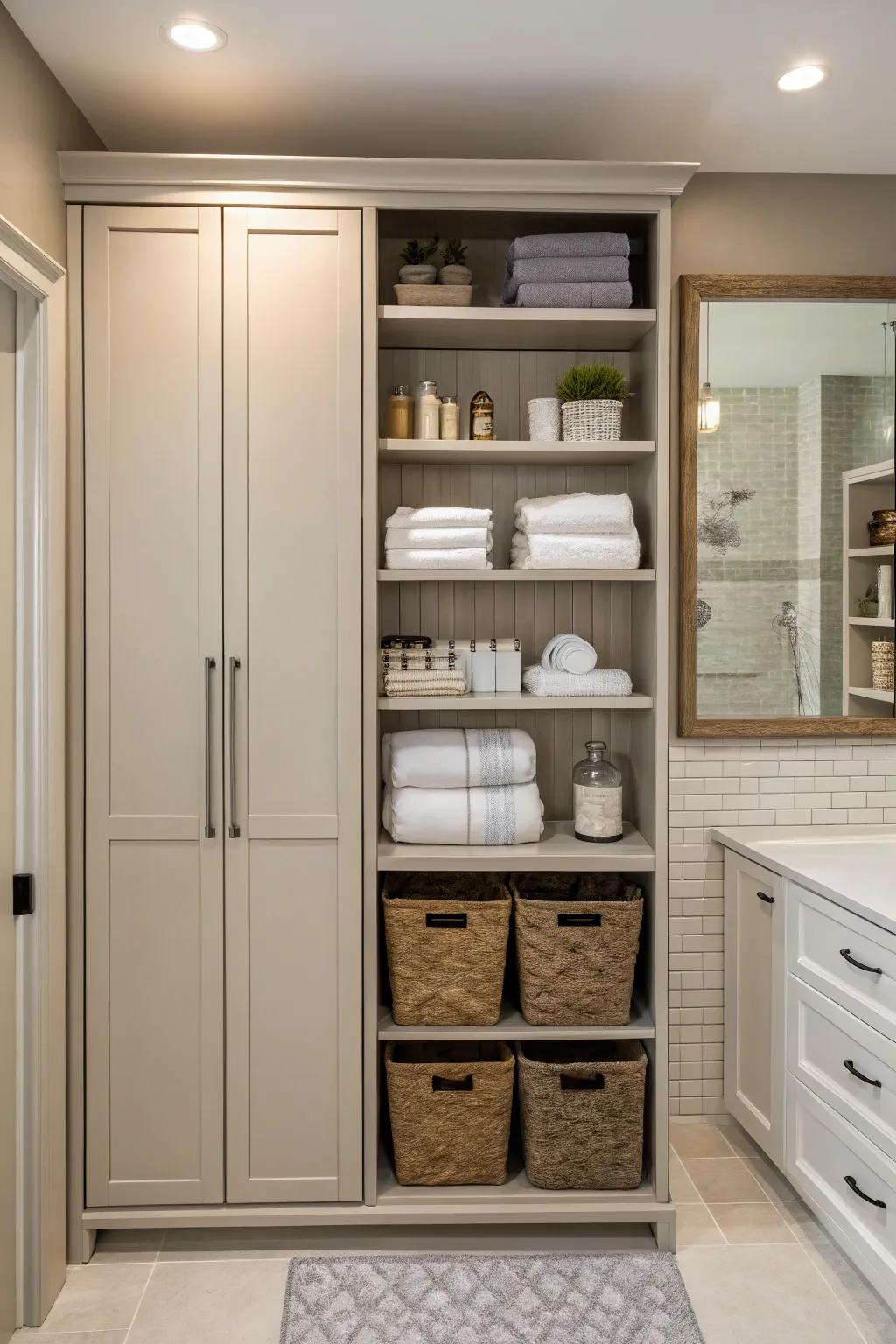 Open and hidden storage for good looks and function.