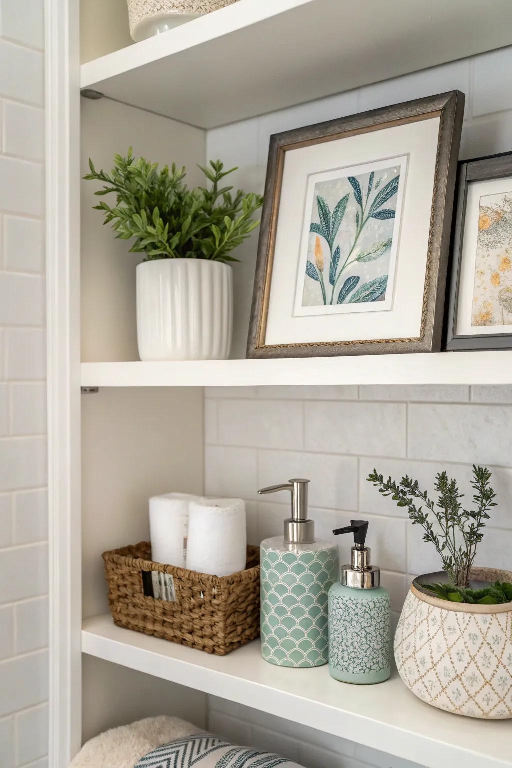 Artwork injects a personal element into your bathroom.