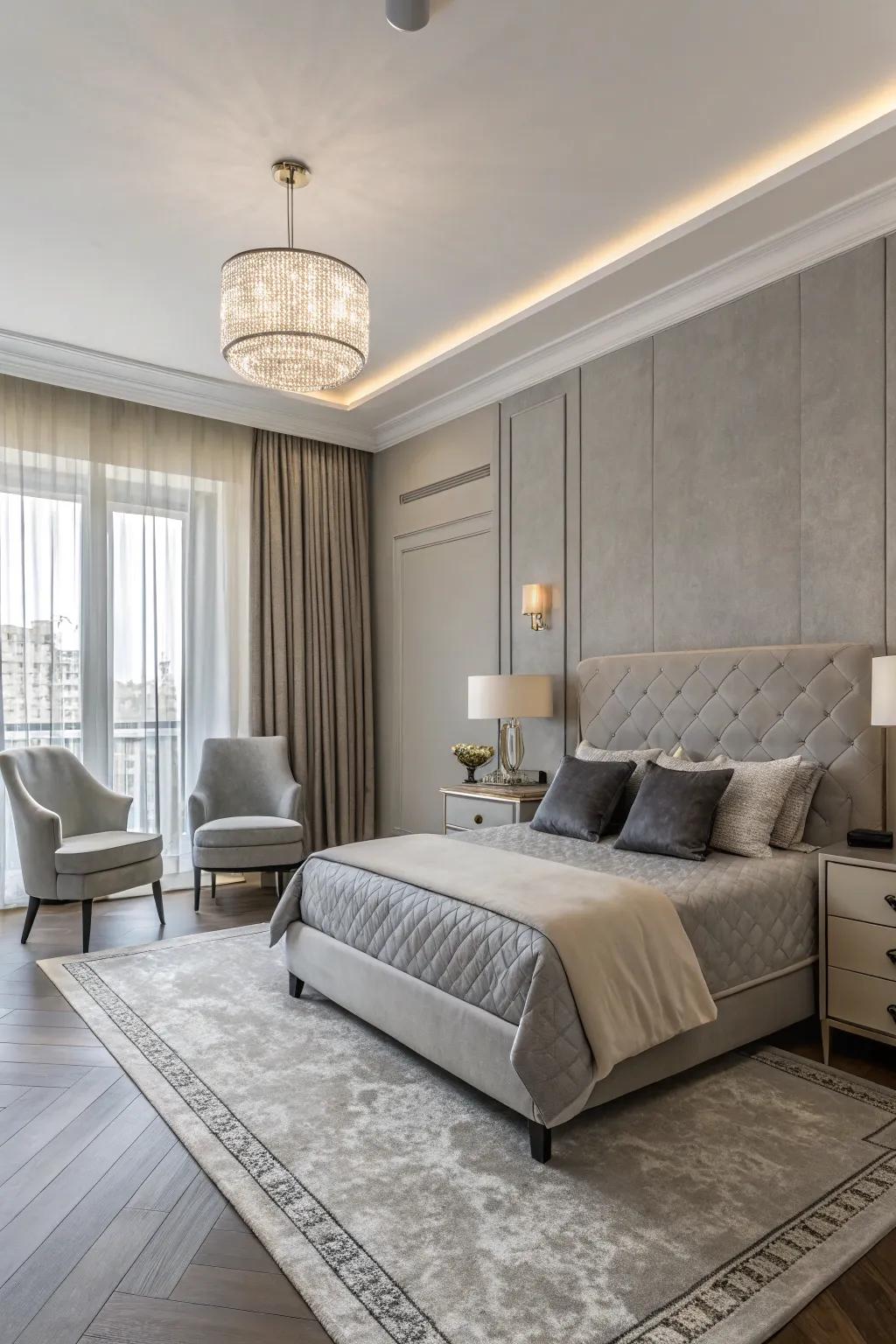 Include modern elegance with light gray shades.