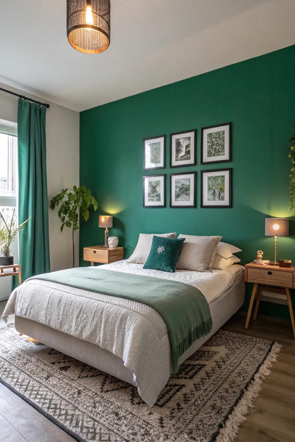 Change your room using a vibrant wall color.