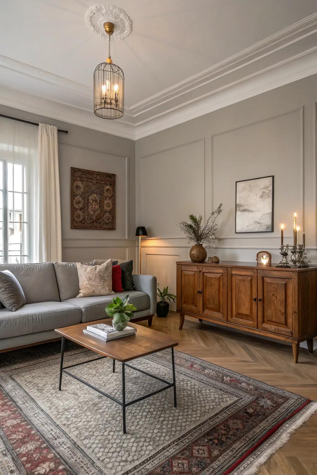 Harmonize styles with a modern-traditional mix