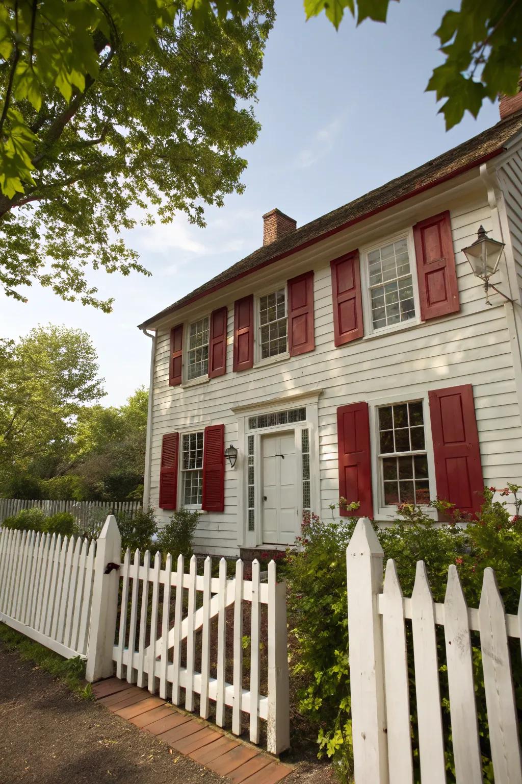 A striking red and white pairing makes a bold impact.