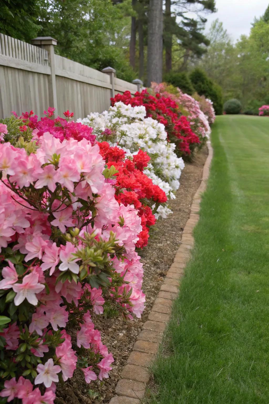 Azaleas contribute an air of sophistication and vibrant energy to the facade of your dwelling.